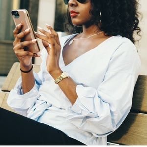 H&M Puff Sleeve Wrap Top